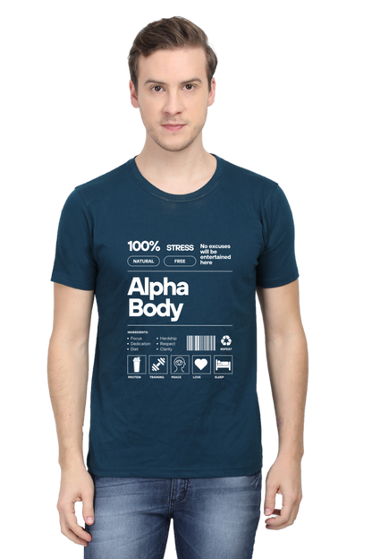 Alpha Body T-Shirt | Half Sleeve | Round Neck | Multiple Colors
